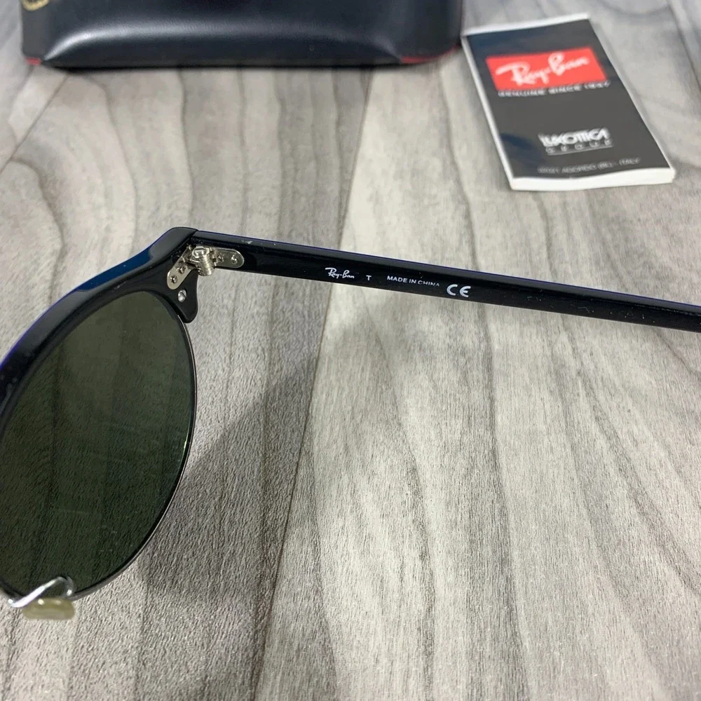 RAY BAN RB4246 984 ROUND UNIQUE WRINKLE BLUE FRAMED SUNGLASSES Excellent